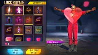 VALENTINES ROYALE FREE FIRE | HEARTBROKEN EMOTE | FREE FIRE NEW EVENT