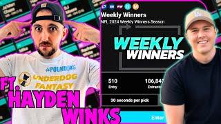 DATA DRIVEN WEEKLY WINNERS FT. Hayden Winks | Underdog Fantasy