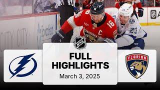 NHL Highlights | Lightning vs. Panthers | March 03, 2025