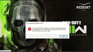 Call of Duty Modern Warfare 2 DXGI Adapter Error Fix!