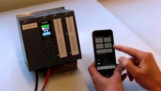 iPhone App "GorillaEasy" controlling a Simatic S7-1500 plc from Siemens