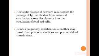 HEMOLYTIC DISEASE OF NEWBORN (HDN)