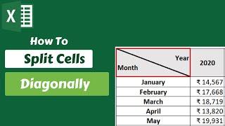 How to Split Cells Diagonally in Excel (Add Two Headers in Same Cell by Inserting Diagonal Line)