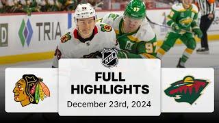 NHL Highlights | Blackhawks vs. Wild | December 23, 2024