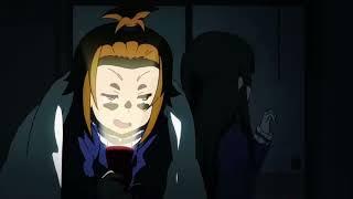 K-On! Ritsu and Sawako scares mio in the dark with the flashlight!! (English Dub!)