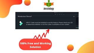 HEVC Codec Must Be Installed To Use This Feature In Filmora | premiere pro |  Solved 100% Free