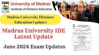 Madras University IDE Latest Update | Distance Education | Classlike