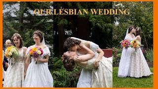 LESBIAN WEDDING! | We talk while crafting our WEDDING ALBUM | engagement story + wedding day story