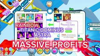 Trading Montage #72 | RAINBOW TITANIC DOMINUS ASTRA  | Pet Simulator X | Roblox