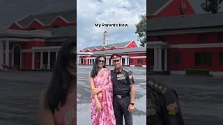 My Parents Now v/s Then! Fauji Dad & Model Mom #shorts #youtubeshorts #glowup #parents #transition