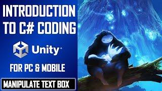 INTRO TO C# CODING IN UNITY  TEXT BOX MANIPULATION  JIMMY VEGAS TUTORIAL