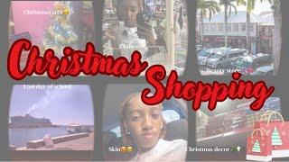 VLOGMAS 4  christmas shopping | buying gifts , Vat day, nevis bakery , Christmas decor️