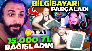 CANLI YAYINDA BİLGİSAYARI PATLATTI!!  PUBG MOBILE TİKTOK YAYINCILARINA BAĞIŞ YAPTIM #2