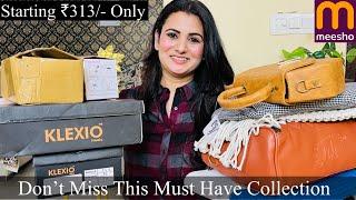 Must Have Meesho Footwear & Handbags Haul Starting ₹313, Skirt, Sling Bag, Pumps Heel, Sandal, Jutti