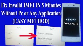 Oppo r831k Invalid IMEI After Flash(NO PC) || How to Fix Oppo r831k invalid IMEI
