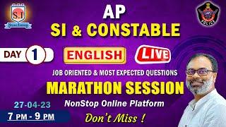 AP SI & CONSTABLE | ENGLISH | LIVE MARATHON | #shyaminstitute