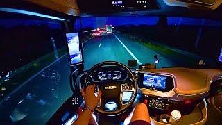 Night POV no talking truck driving Nikotimer Poland