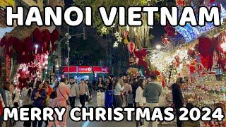 Christmas in Hanoi Vietnam 2024  Night walk at the largest night market in the capital