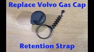 How to replace the retention strap on a Volvo gas cap/fuel filler cap.