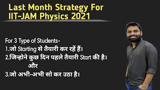 Last One Month Strategy for IIT-JAM Physics 2021