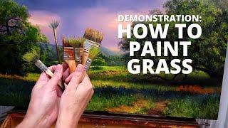 The secret to painting realistic grasses [DEMO]