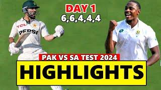 Pakistan vs South Africa 1st Test Day 1 Highlights 2024 | Pak vs Sa Test 2024