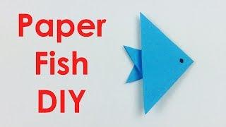 World's Easiest Origami Paper Fish Making  - Easy Tutorials | How to Make a Simple Paper Fish DIY