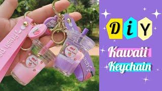 How to make kawaii keychain at home/ Diy cute keychain /homemade kawaii keychain/ nano tape keychain