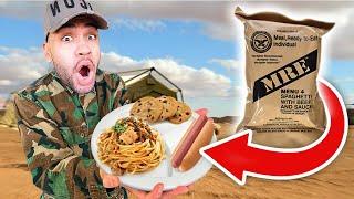 NUR MILITÄR ESSEN FÜR 24 STUNDEN CHALLENGE !!! **schockierend**