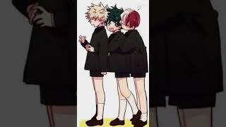 my hero academia the trio bakugo, deku, Todoroki yaoi