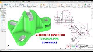 Autodesk Inventor 2025 Simple Exercise 77  For Beginners