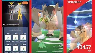 Roserade vs Terrakion duo in sunny