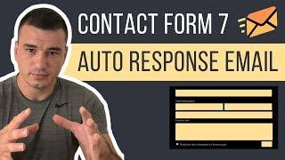 Contact Form 7 Auto Response Email & Notification Email Settings