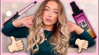 Styling my Hair w/ BABYLISS ROSE BLUSH Curling wand & MARK HILL Wonder Spray | Bouncy Curls Tutorial