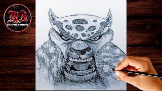 How To Draw Tai Lung | Kung Fu Panda Sketch Tutorial |@MAGESTICARTISTRY #tailung #kungfupanda