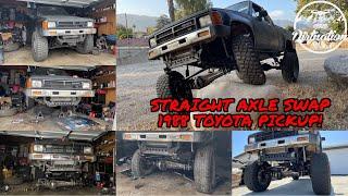 SOLID AXLE SWAP 1988 Toyota Pickup! Trail Gear IFS Eliminator Kit Install and Review.