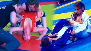 Girls Wrestling - The Worst Referee And Open Kimono Ji