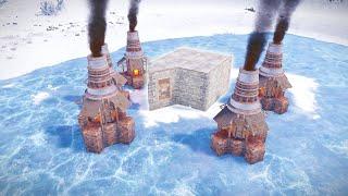 i built an ice lake base...