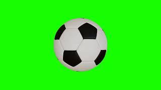 Football / Soccer Ball | Loop |  Green Screen | Stock Footage