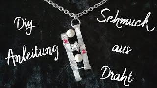 Draht Schmuck Anleitung / Schmuck aus Aluminiumdraht und Perlen / Schmuck einfach selber machen