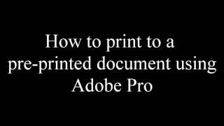 Print to preprinted forms