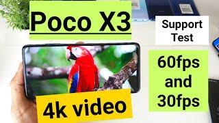 Poco x3 4k 60fps and 30fps video support test