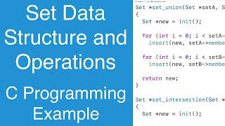 Set Data Structure And Operations | C Programming Example