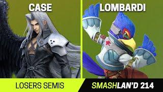 SmashLAN'd 214 Losers Semis - Case (Sephiroth) vs Lombardi (Falco) - SSBU Tournament