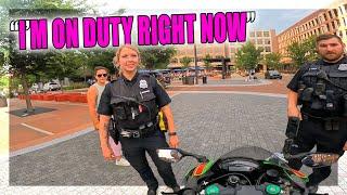 I asked a cop if she wanted a ride... | Moto Vlog #16
