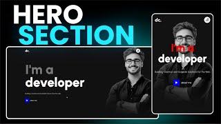 Creating a Stunning Hero Section with HTML, CSS & JS