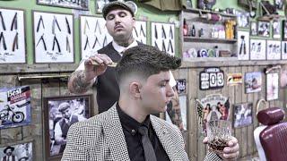  ASMR BARBER - Messy Fringe, the most popular haircut of 2023 - SKIN FADE