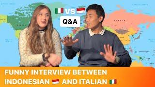 COUPLE INTERVIEW Q&A ITALIAVS INDONESIA wawancara pasangan yang lucu Italia vs Indonesia