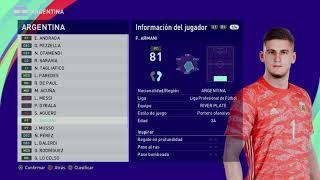 Así se ven los jugadores de la selección Argentina en eFootball PES 2021 SEASON UPDATE