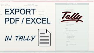 Tally.ERP9 : Export Ledger or any Report from Tally in PDF